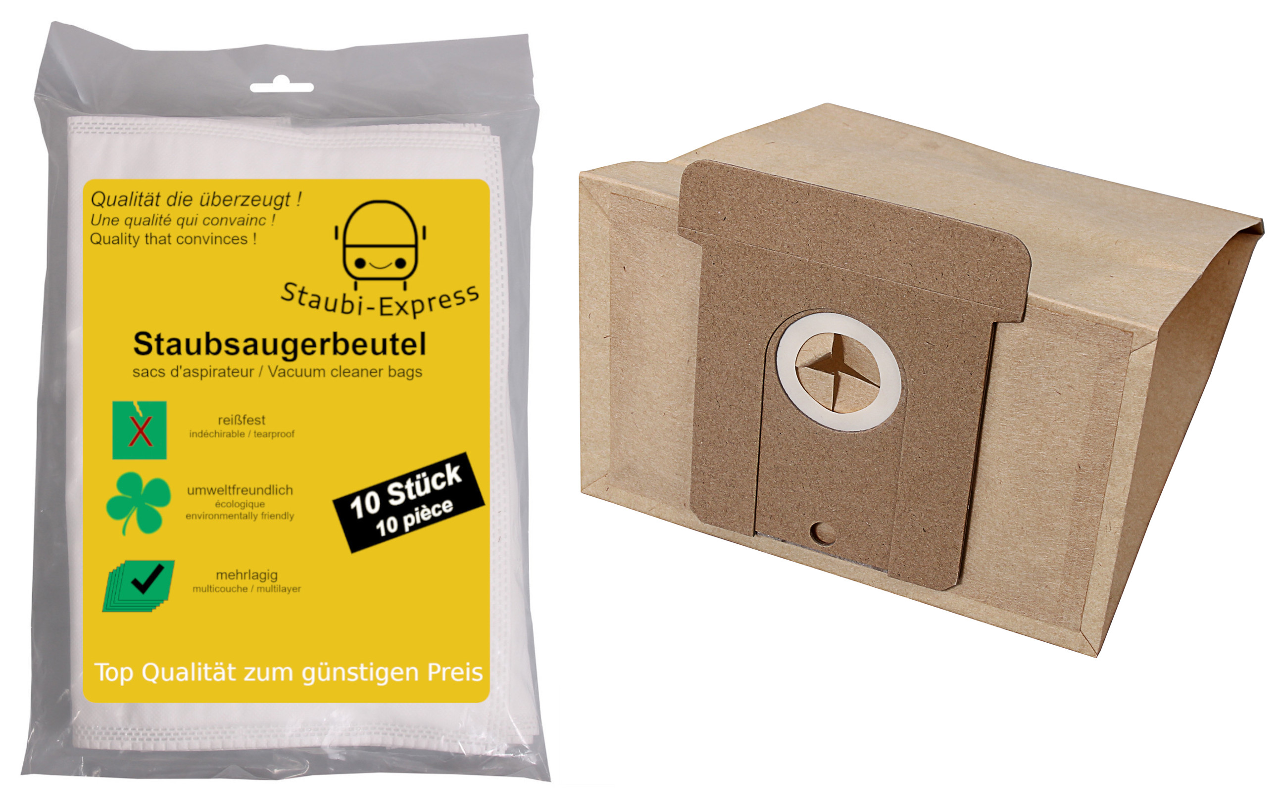 passend für Adix, AEG, Hoover, Privileg uvm. Ersatz für Swirl A 08 A 09 aus Papier